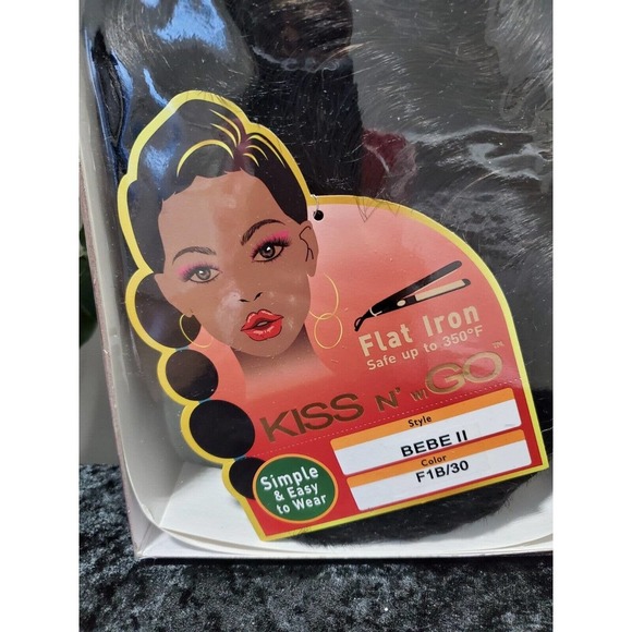 A Belle Kiss N Go Women's Black Easy to Wear BEBE II Wig F1B/30 - Picture 4 of 6